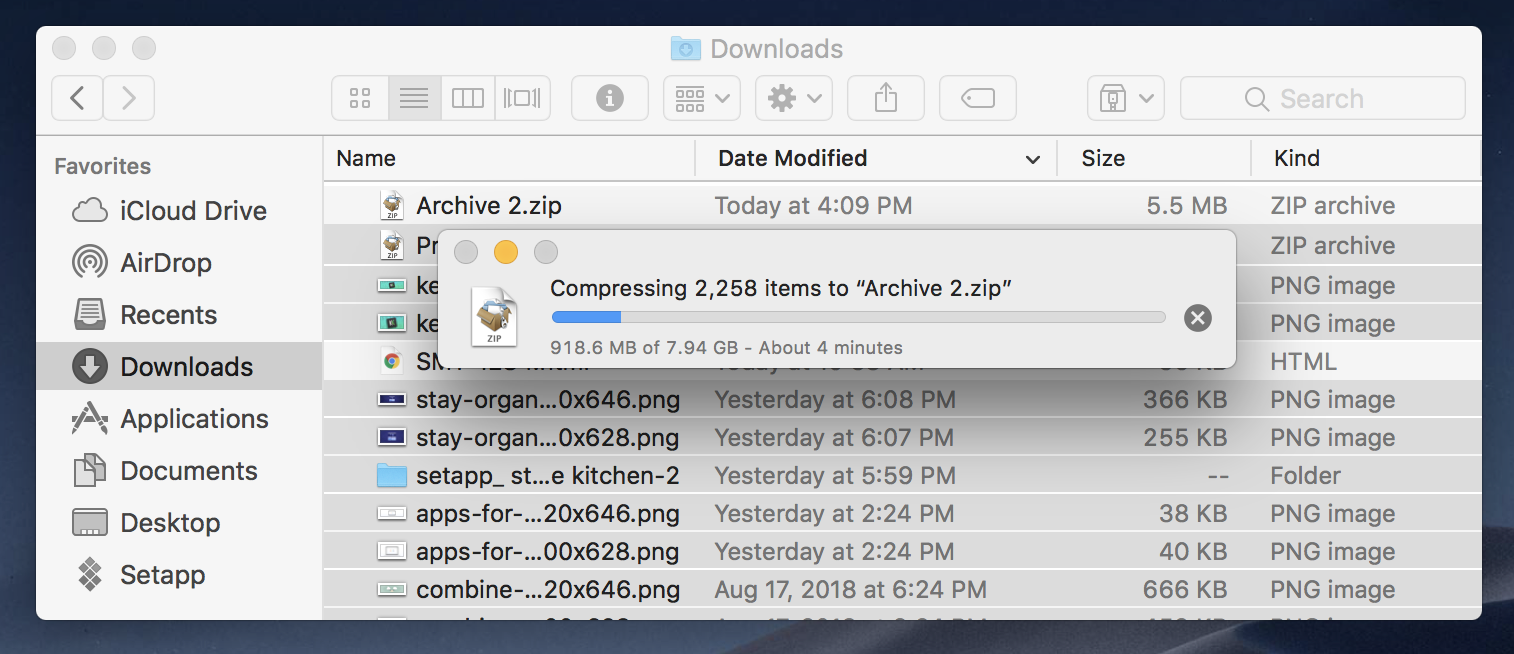 make zip files for mac os 10.6
